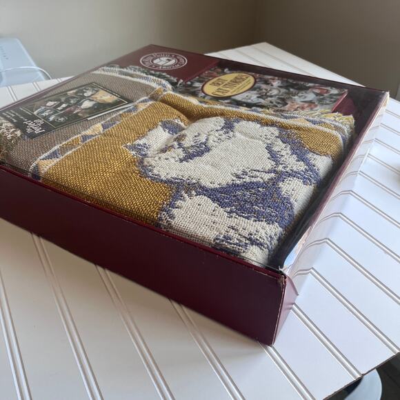 90's Colorful Cats II Gift Set - Cat Tapestry Throw Blanket Afghan The Rug Barn - Picture 6 of 10